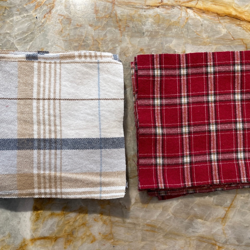 5" Inch Quilt Squares 40 Count Flannel Repurposed